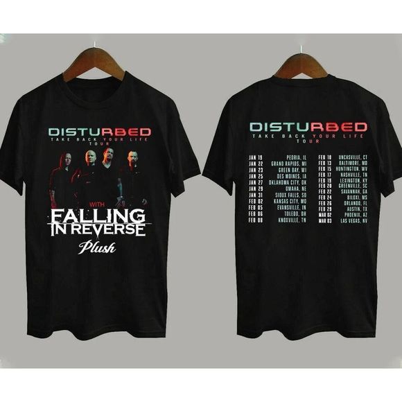 Gildan Tops - Disturbed Take Back Your Life Tour Falling In Reverse 2 Sided T Shirts